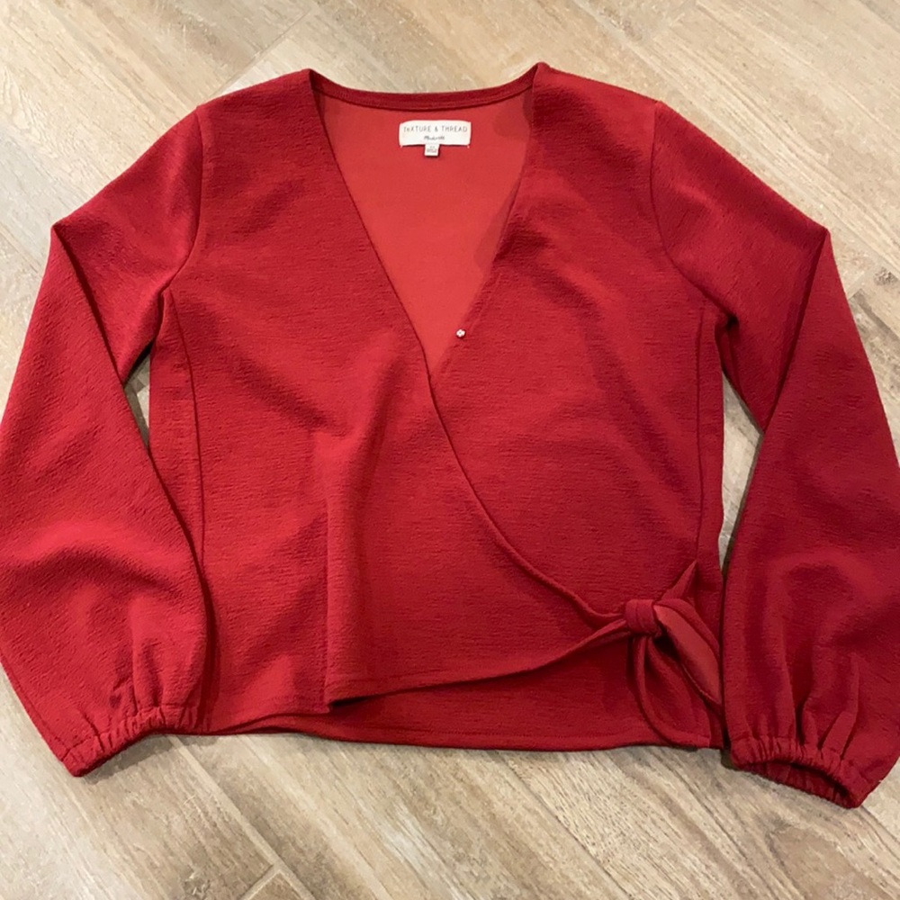 Madewell crimson top